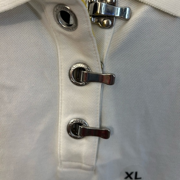 New! 90s Nautical Metal latch hardware polo shirt! Logo back - Picture 2 of 4